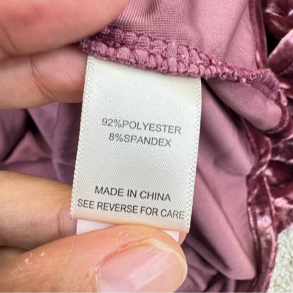 NEW Self Esteem Velvet Cold Shoulder Top Rose Gold Pink Womens size 3X - Picture 12 of 14